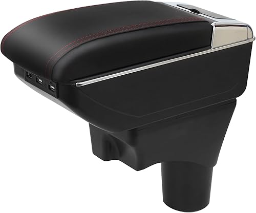 Reposabrazos para Nissan March Micra Reposabrazos March K13 Sunny Center Consolas Reposabrazos Almacenamiento Interior Giratorio 2010-2022