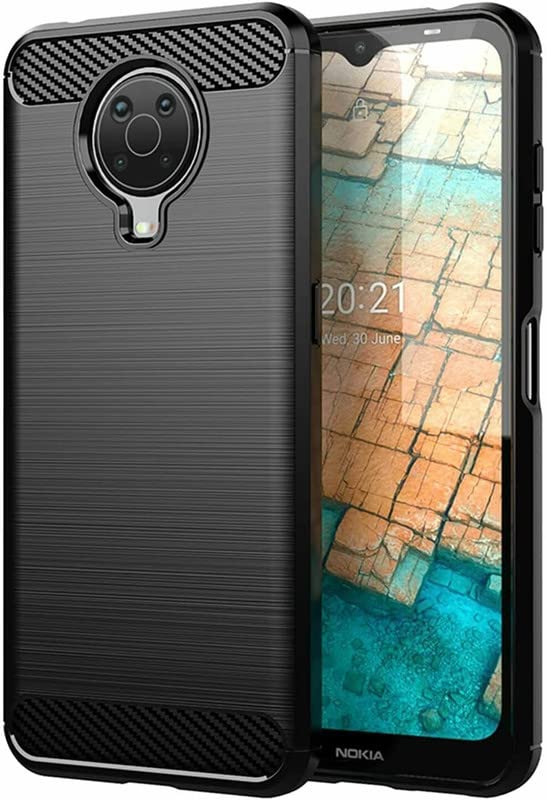 Helix Carbon Fiber Ultra Slim Silicone Shockproof Hybrid Case Back Cover for Nokia G10 6.52" - Black (B09ZVFN4BQ) Amazon Price History, Amazon Price Tracker