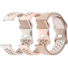 Vancle Quick Release 20mm 22mm Watch Band, 3 Pack Soft Silicone Replacement Watch Straps for Women Men