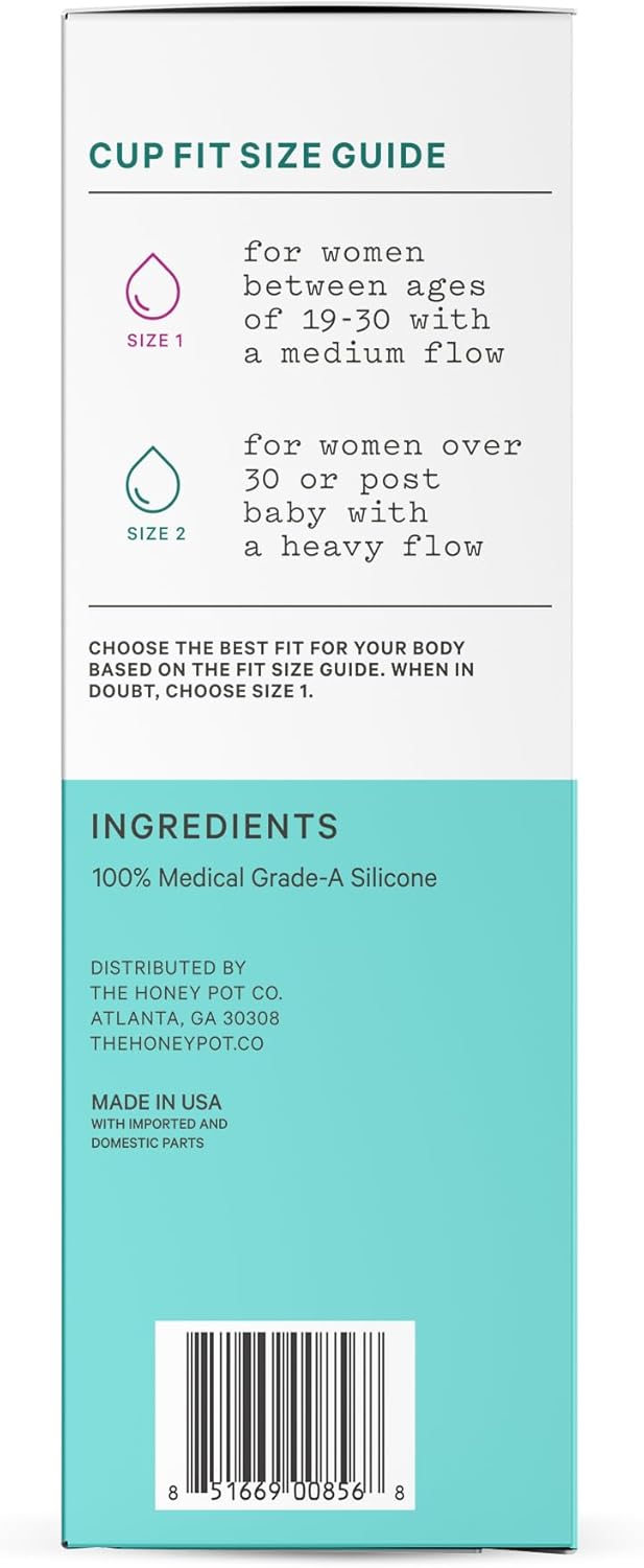 The Honey Pot Company - Menstrual Cup - 12 Hour Reusable Protection for Periods - Natural Feminine Hygiene Products - Size 2 - Image 5