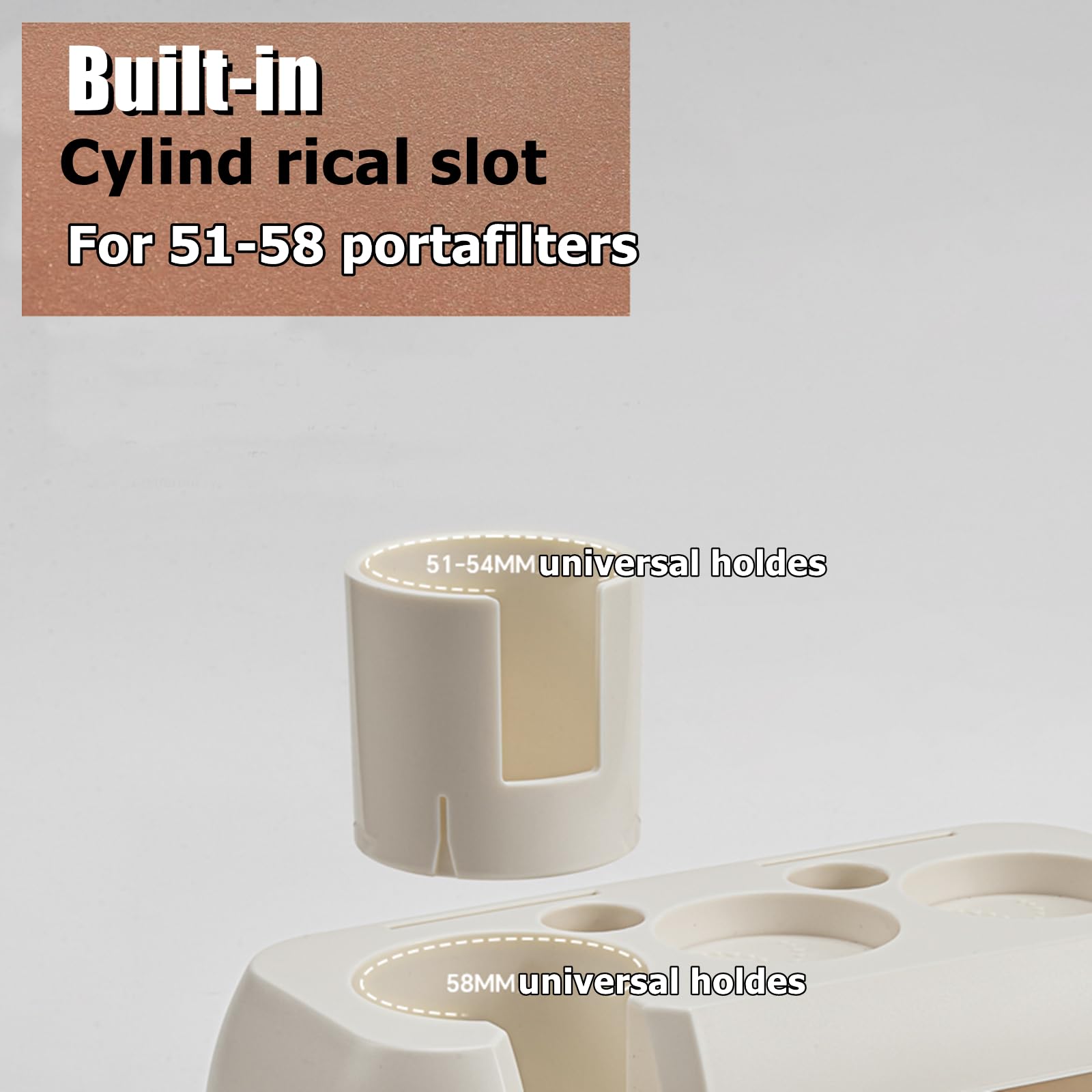 Support De Porte-filtre AMRANKUO – Station De Tassage Espresso – Acier Inoxydable 304 – Hauteur Réglable – Pour Filtres 58 Mm