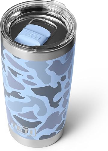 Miniatura 32 de YETI Rambler - Vaso de acero inoxidable con aislamiento al vacío de 20 onzas con tapa MagSlider verde azulado (Agave Teal)