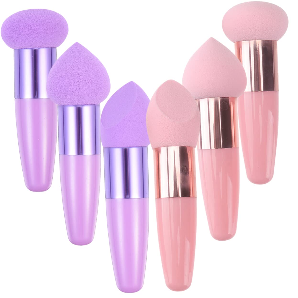 minkissy 30pezzi Spugnette Per Fondotinta e Pennelli Per Make-up Multifunzionali Strumenti Cosmetici Per Applicazione Facile e Precisa Per Casa e Salone Di Bellezza