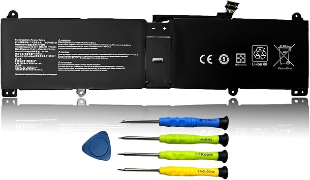 72Wh BTY-M4A Laptop Battery Compatible with MSI Stealth 14 Studio A13VF A13MT A13VG A1VGG Summit E14 Flip Evo A12MT MS-14K1 15.4V