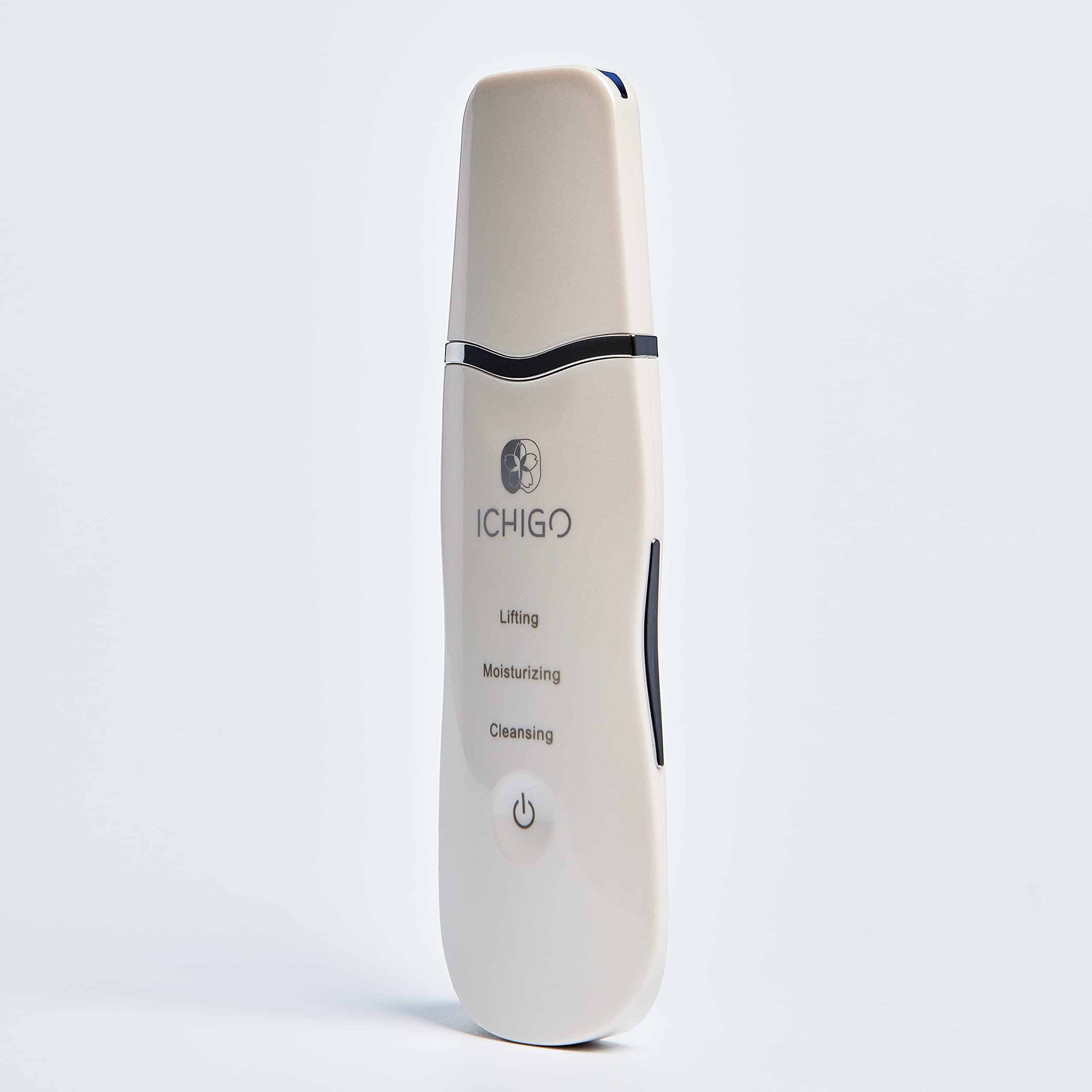ICHIGO PERFECT CLEAN - Limpiador ultrasónico 4 en 1 función de iones, vibración, fototerapia LED y EMS limpia, exfolia, hidrata y tensa.Accesorio de silicona piel sensible. USB y 3 años de garantía.