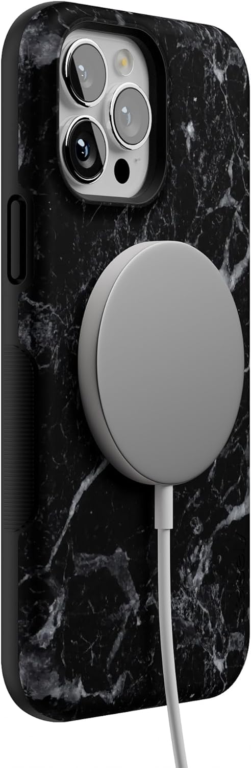 Casely iPhone 13 Pro Max Case | Black Pearl Marble | Bold Protective Design | Compatible with MagSafe