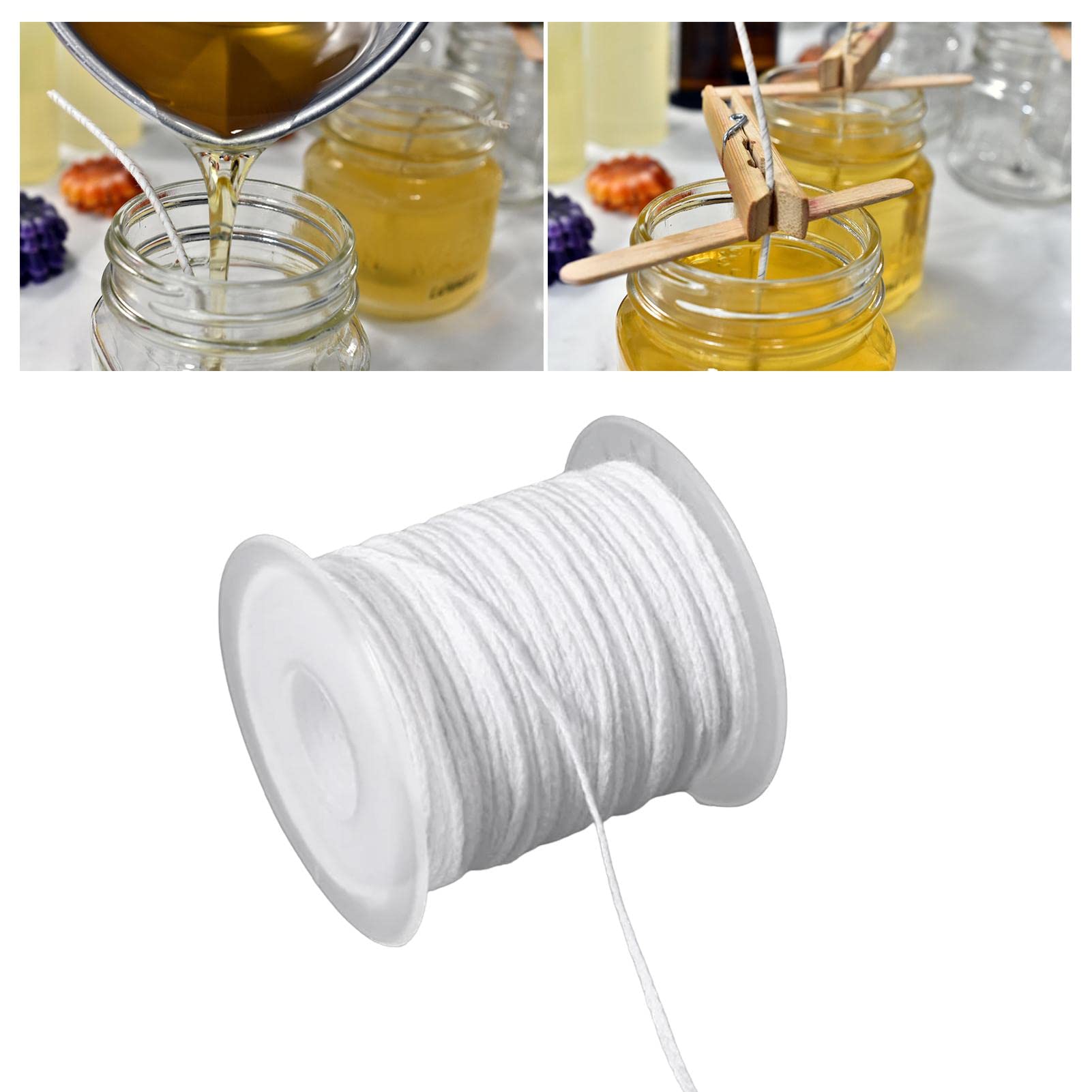 Windyday Mèches De Bougie 1 Rouleau 61M Bougie Mèches, Mèche