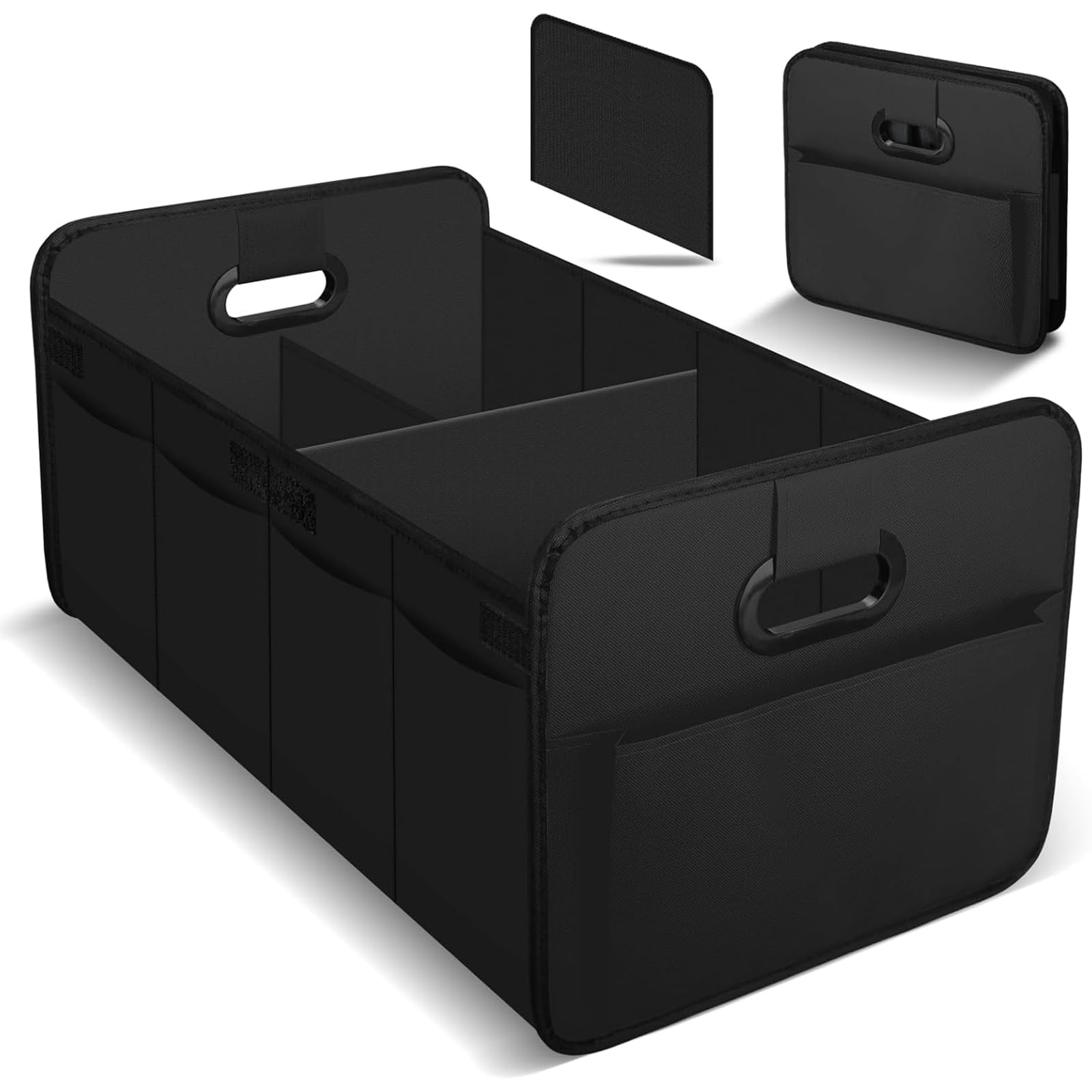 Jiahai Normal Car Boot Organiser For Bmw Ix3 (G08) 2020-2024, Foldable Car Boot Bag, Waterproof Multi-Compartment Storage Box With Strong Handles & Fastening Strips