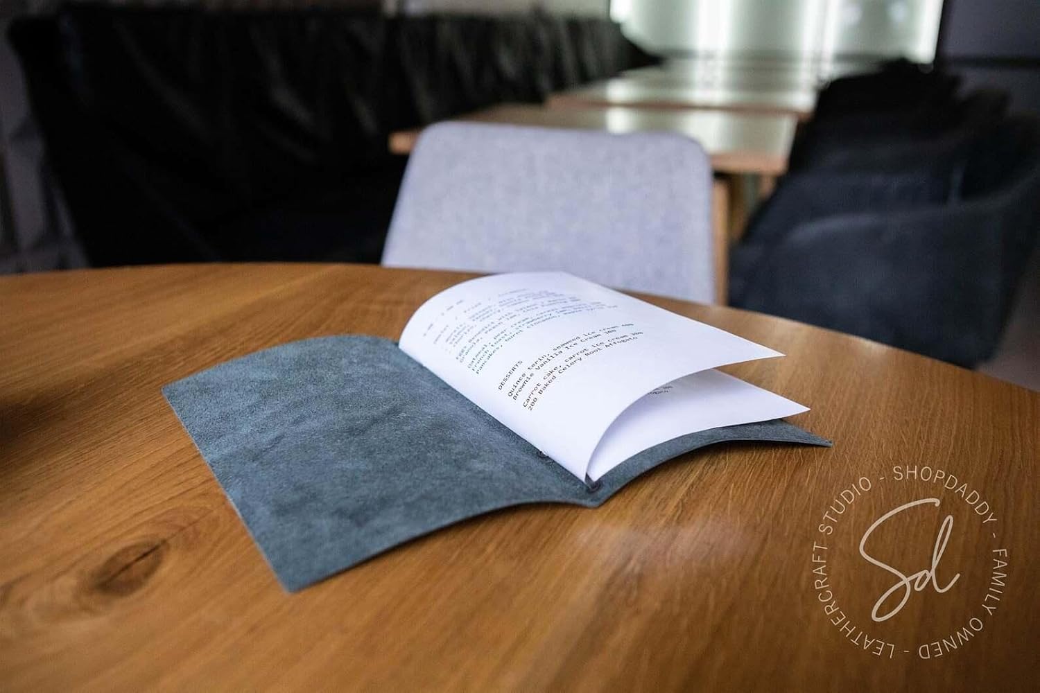 Genuine Leather Menu Cover for Restaurant, Bar & Cafe – Double Fold Custom Menu Holder – Drink Menu Book, Wine List Folder, Menu Sleeves, Hard Menu Case