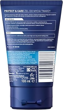 NIVEA MEN Deep Cleaning Face Wash Protect & Care (100 ml), Deep Cleansing Mens Face Wash and Face Cleanser with Aloe Vera and Pro-Vitamin B5, Exfoliating Face Wash, Pack of 3