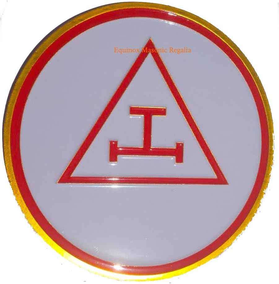 Masonic [Royal Arch Mason] auto Aluminum Emblem 3" inches in Diameter York Rite
