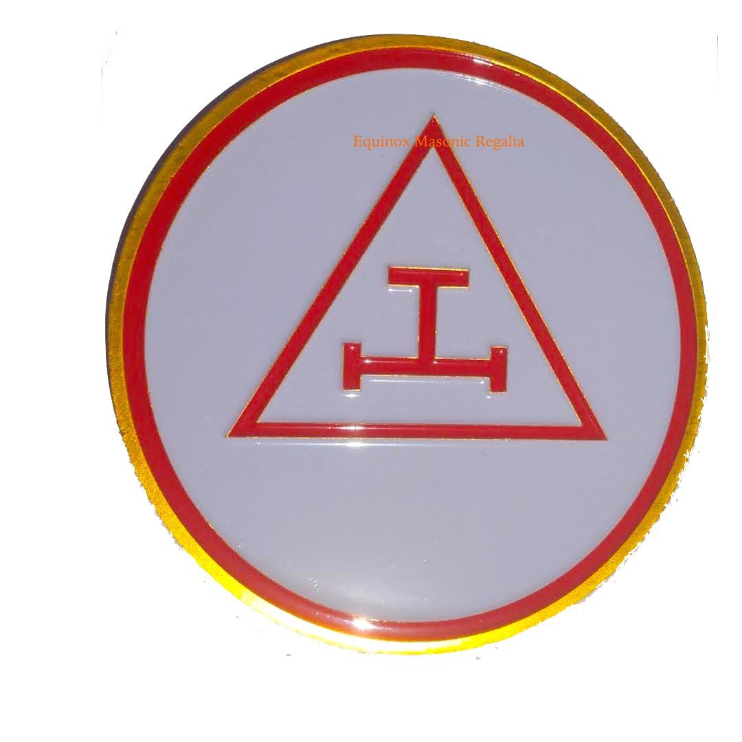 Masonic [Royal Arch Mason] auto Aluminum Emblem 3" inches in Diameter York Rite