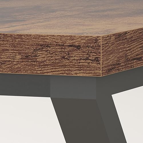 Miniatura 7 de LVB - Escritorio para computadora de 70.8" de madera industrial extralargo para oficina en casa, escritorio grande rústico moderno de metal para