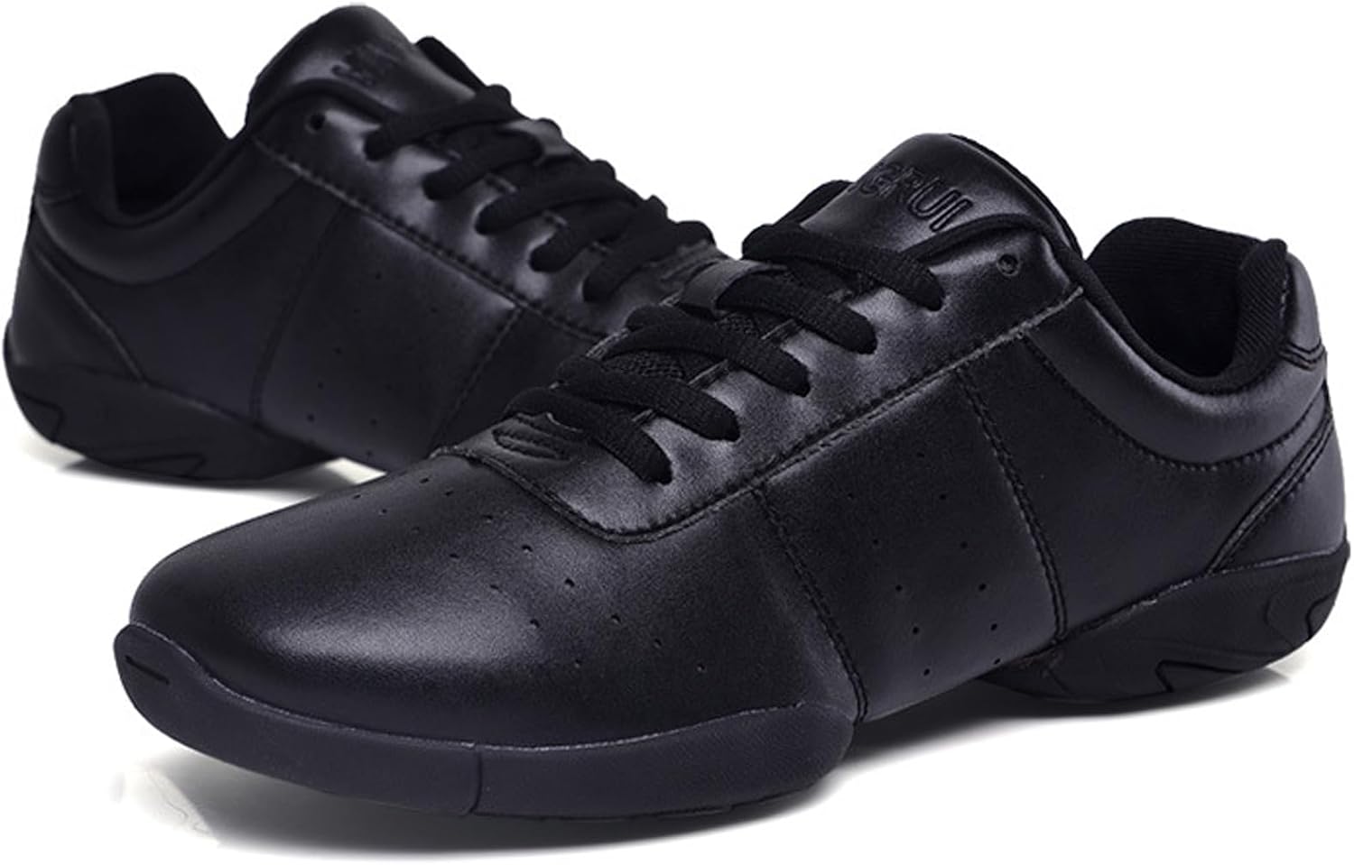 Boys Girls Cheer Shoes Cheerleading School Competition Lace Up Aerobics Gymnastics Wlaking Lightweight Sneakers