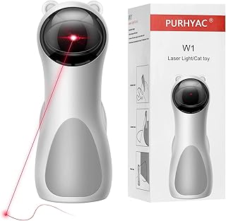 PurHyac Cat Laser Toy Automatic Laser Pointer Cat Toys Interactive for Indoor Cats Kittens Dogs, Adjustable 5 Rotating Modes, 2 Speeds, Silent Safe Laser Cat Toy Auto On/Off, USB/Battery Powered (Bear)