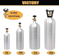 Vista 5 de Victory Cilindro de aluminio del tanque del CO2 de 5lb con la válvula CGA320