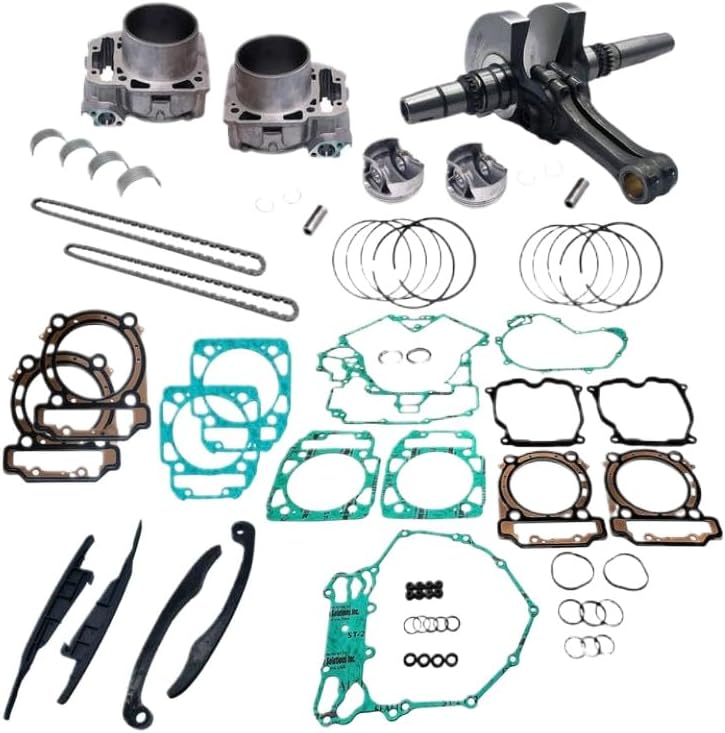 Engine Rebuild Cylinder Kit Crankshaft Assy Plain Bearing Gasket Kit Compatible With BRP 1000