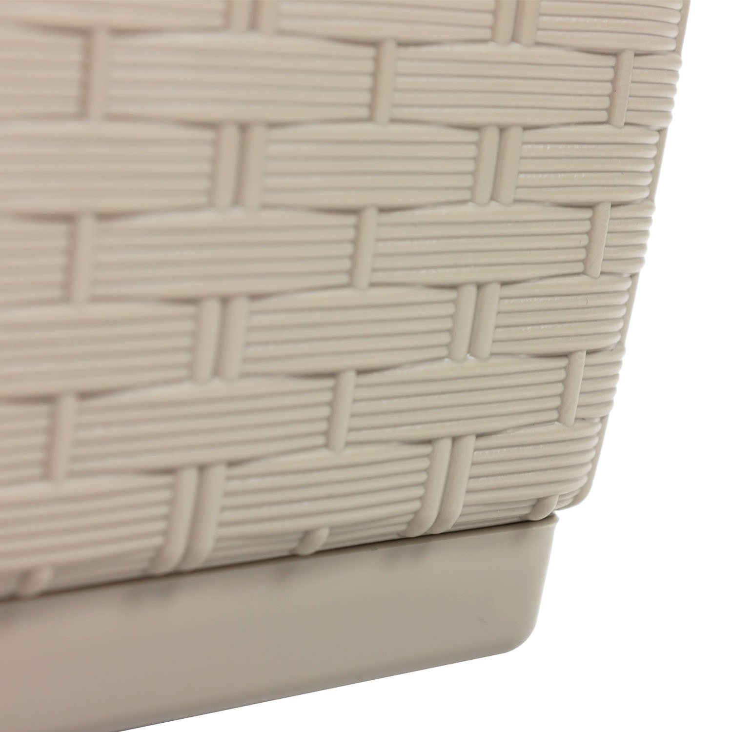 ProsperPlast DRL400PW Ratolla PW - Vaso per piante, Beige (Mocca), 38.6 x 15.4 x 14.2 cm