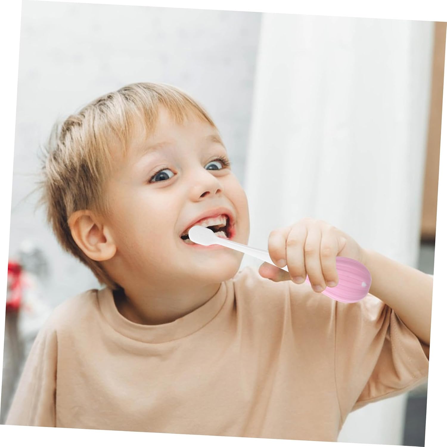 ORFOFE Soft Bristles Toothbrush for Ages Dense Fine Brush Head for Cleaning Non-breakable Handle Cute Hot Air Balloon Design Comfortable Grip Manual Toothbrush