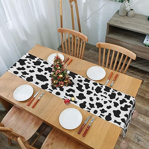 Chemin de table rustique léopard noir et blanc au design raffiné - 6