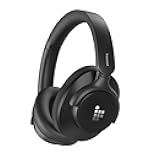 Q20S Hybrid Active Noise Cancelling Headphones, Wireless Over Ear Headphones with Mic, Hi-Res Audio, 60H Playtime, Deep Bass Custom EQ via App, Comfort Fit, for Travel Home Office