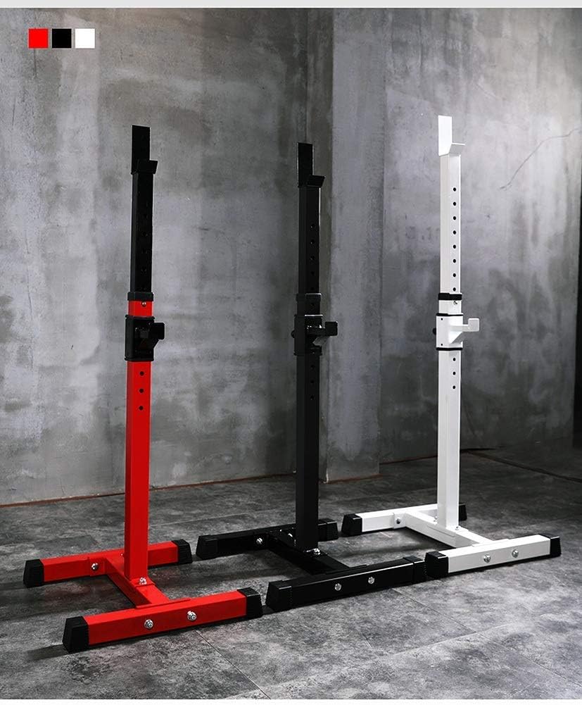 Adjustable Barbell Stand Squat Rack - Height Adjustment, Home Gym Weightlifting Free Bench Press Bodybuilding Dumbbell Racks, Portable and Sturd