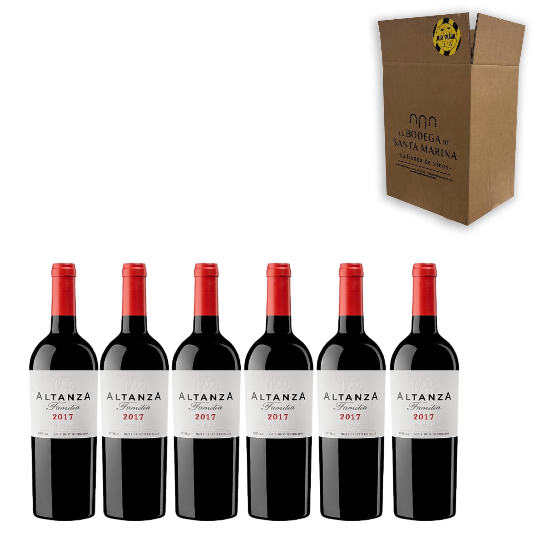 Altanza Familia Reserva - Ideal para Maridar con Carne y Comida Mediterránea - Pack 6 Botellas 75cl