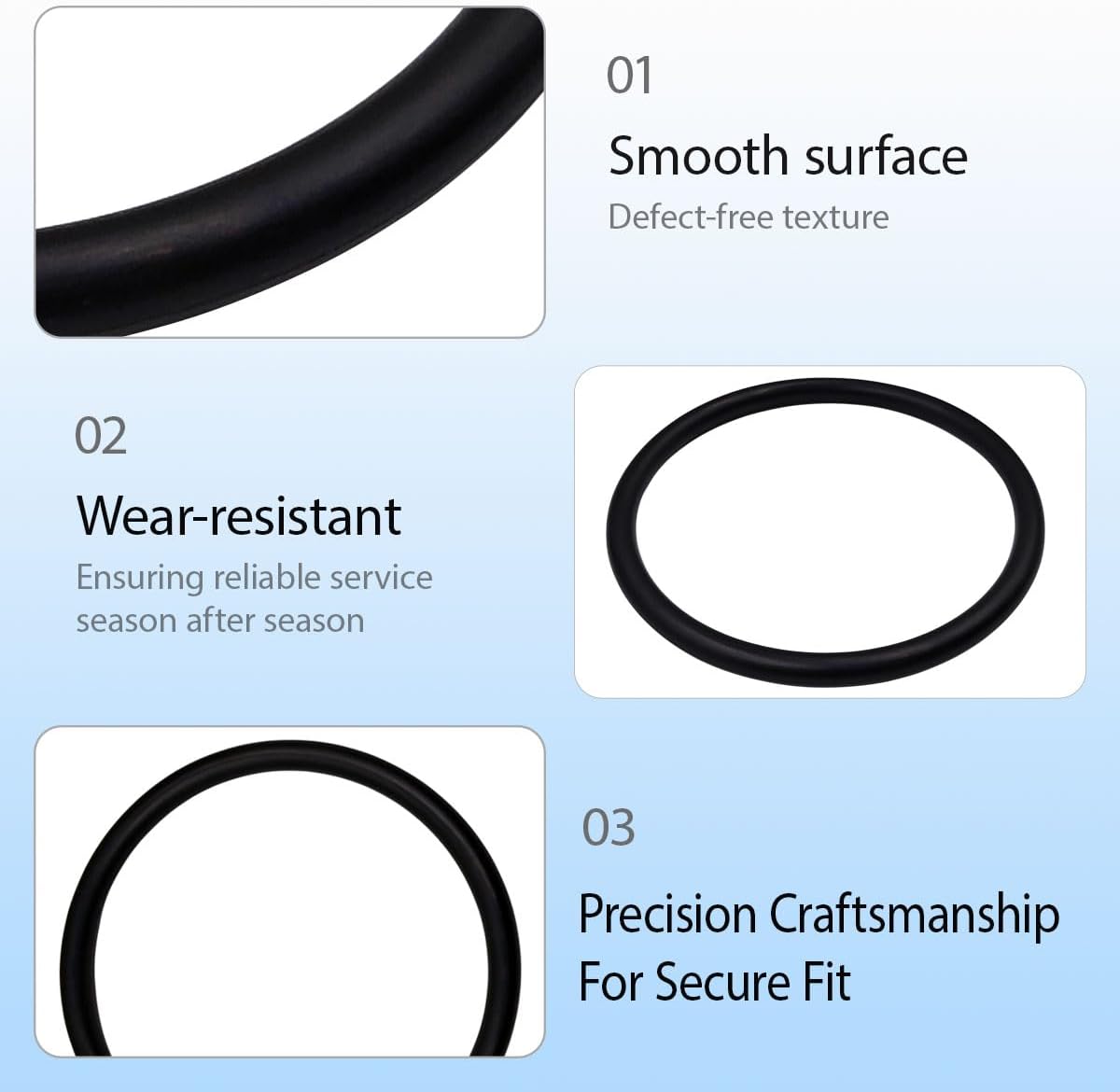 4-Pack 30563B Round Vacuum Belt for Eureka Sanitaire Commercial Vacuum