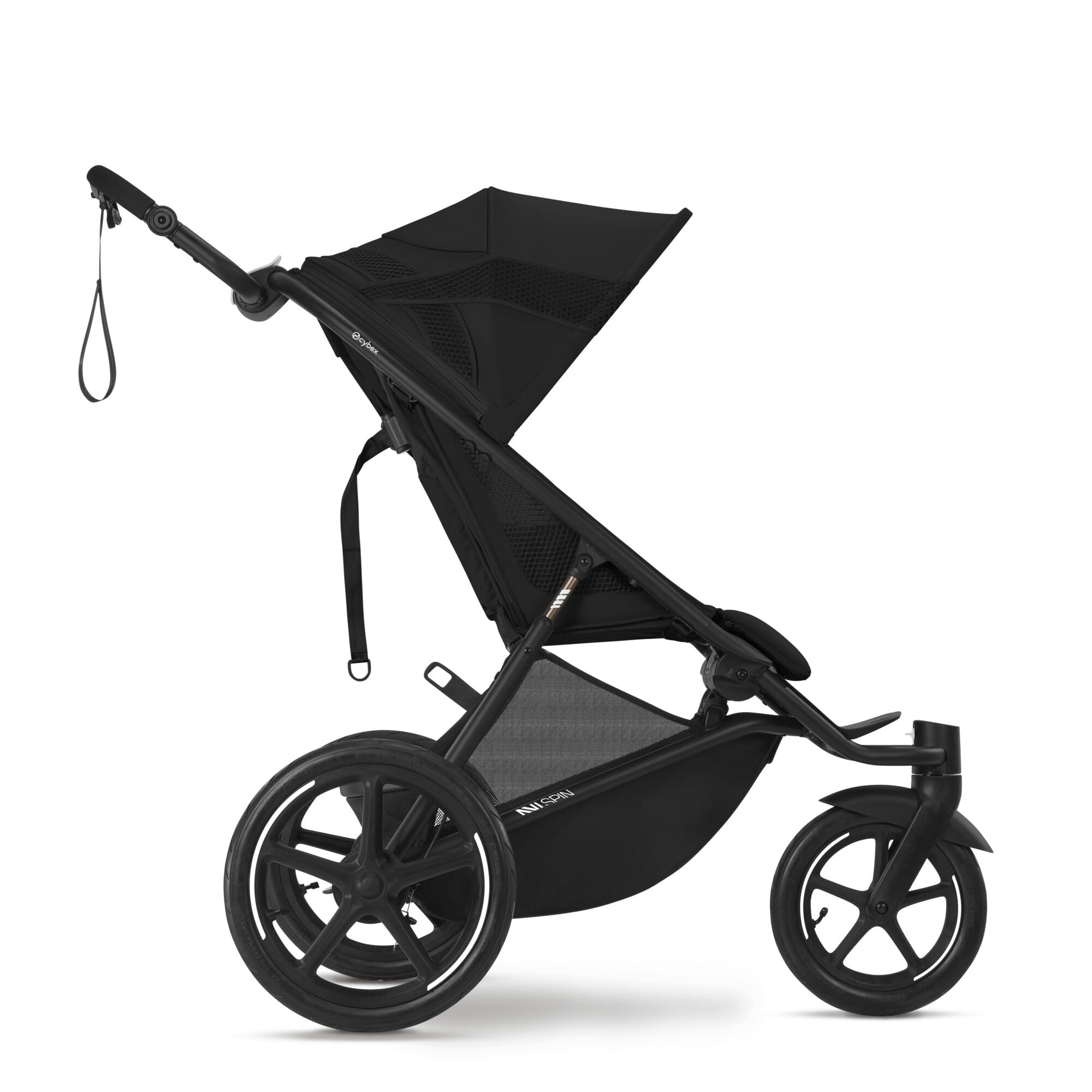CYBEX Gold AVI SPIN Kinderwagen, ab Geburt bis 4 Jahre, 111 cm, 22 kg, City-All-Terrain Moon Black