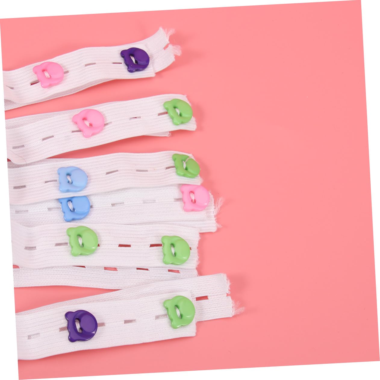 20pcs Adjustable Diaper Tape Elastic Fixing Belt with Buckle Soft Comfortable Strips for Waist Two Random Colors Random Color