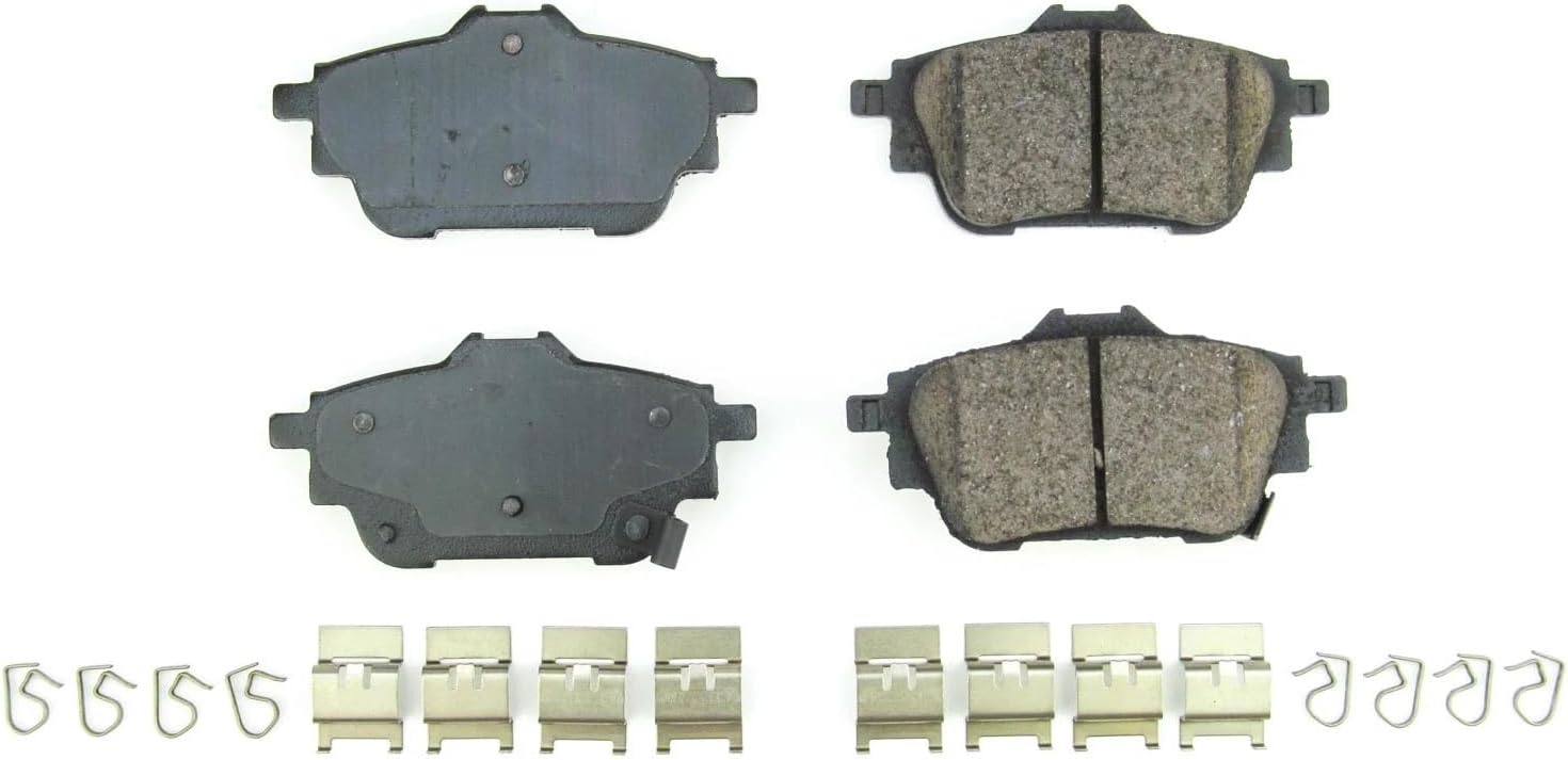 Power Stop Rear Brake Kit For Nissan Sentra 2020-25 - Ceramic Brake Pads With Installation Hardware, 17-2306