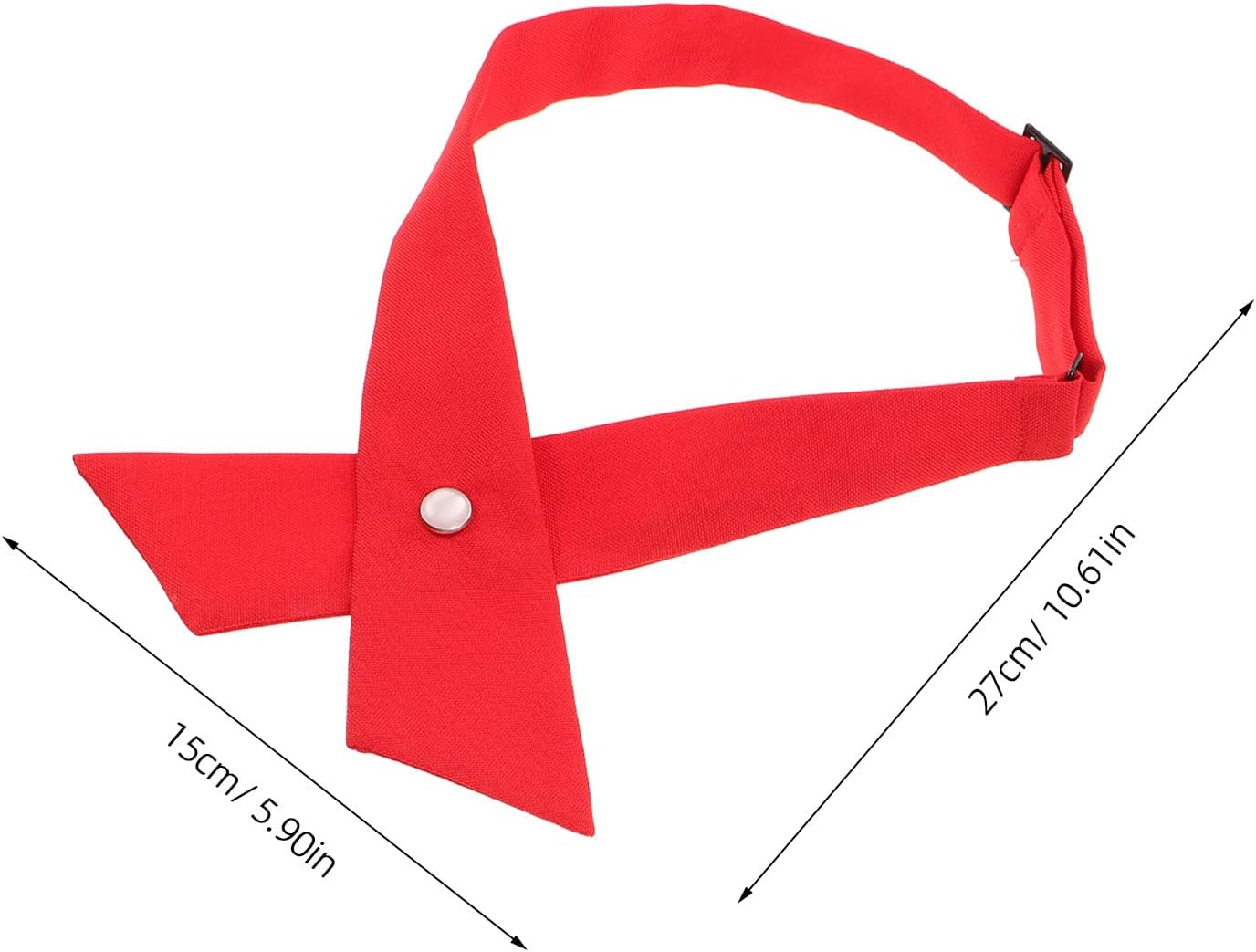 SHOWERORO 2pcs Criss-Cross Bow Tie - Adjustable Ladies School Uniform Bow Ties - Polyester Pre- Necktie Accessories For Women Party Cosplay