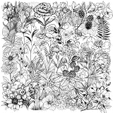 50PCS Transparent Sketch Flowers Stickers, Black PET Floral Stickers for Scrapbook, DIY Craft, Journal, Laptop,Water Bottle, Minimal Art Decoration Sticker for Girls, Handicraft Enthusiasts