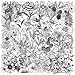 50PCS Transparent Sketch Flowers Stickers, Black PET Floral Stickers for Scrapbook, DIY Craft, Journal, Laptop,Water Bottle, Minimal Art Decoration Sticker for Girls, Handicraft Enthusiasts