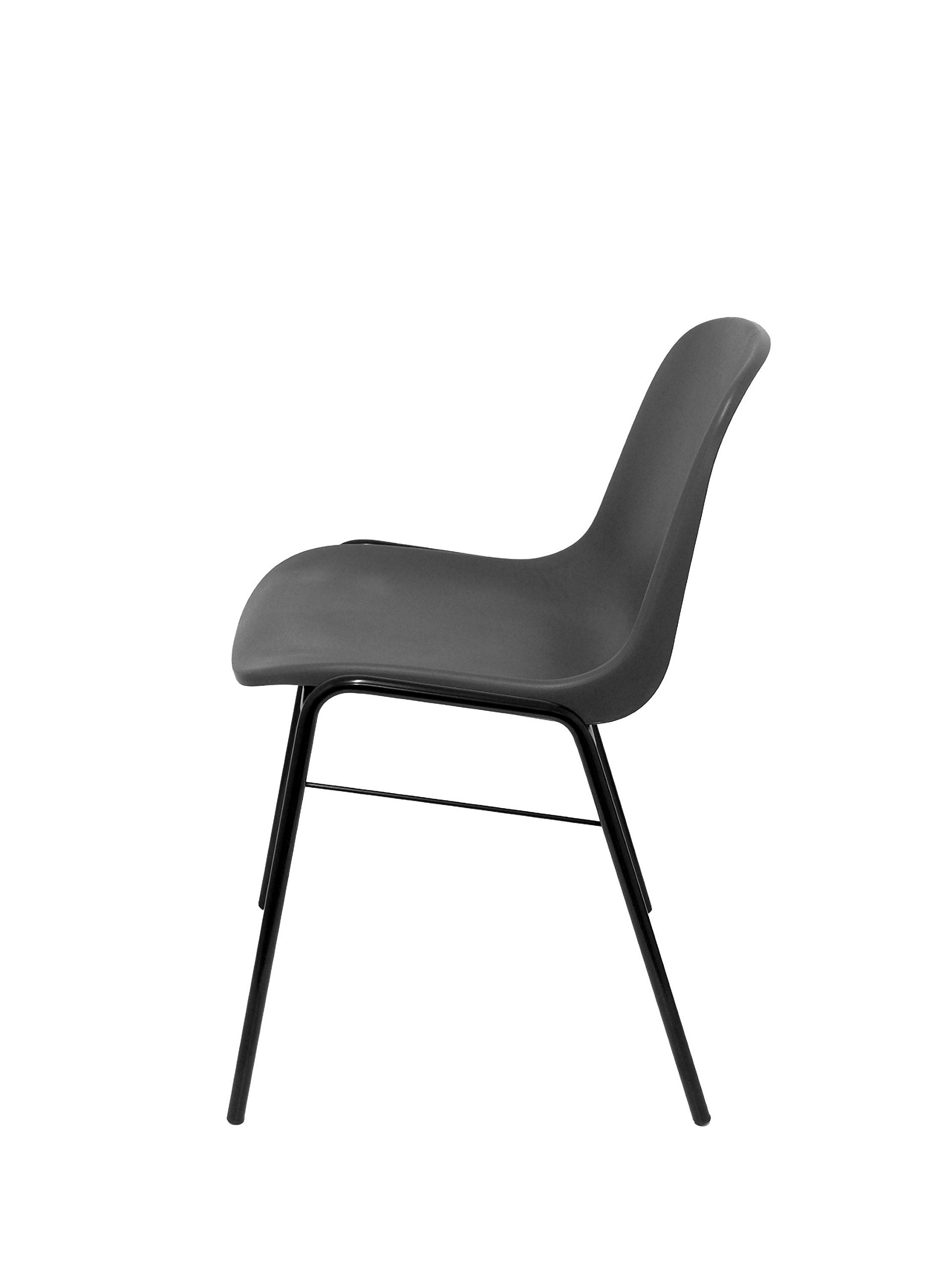 Piqueras y Crespo - Silla Apilable Oficina Beta sin Brazos. Equipado con sin Espuma