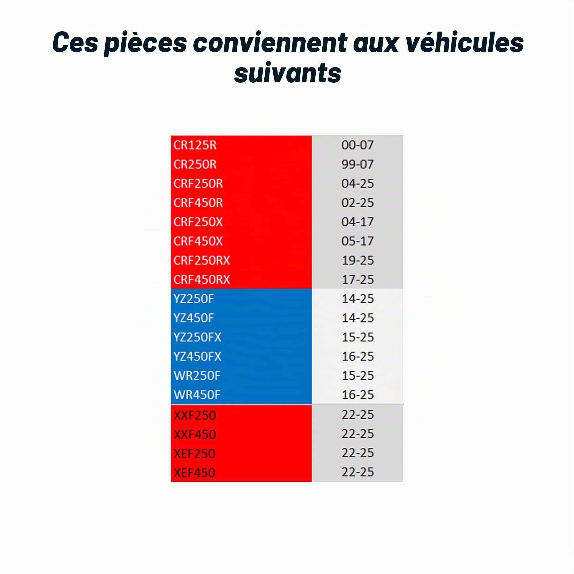 SCAR Pontets Guidon Fourche 28mm Compatible avec HONDA CR CRF CR-F 125 250 450 99-26