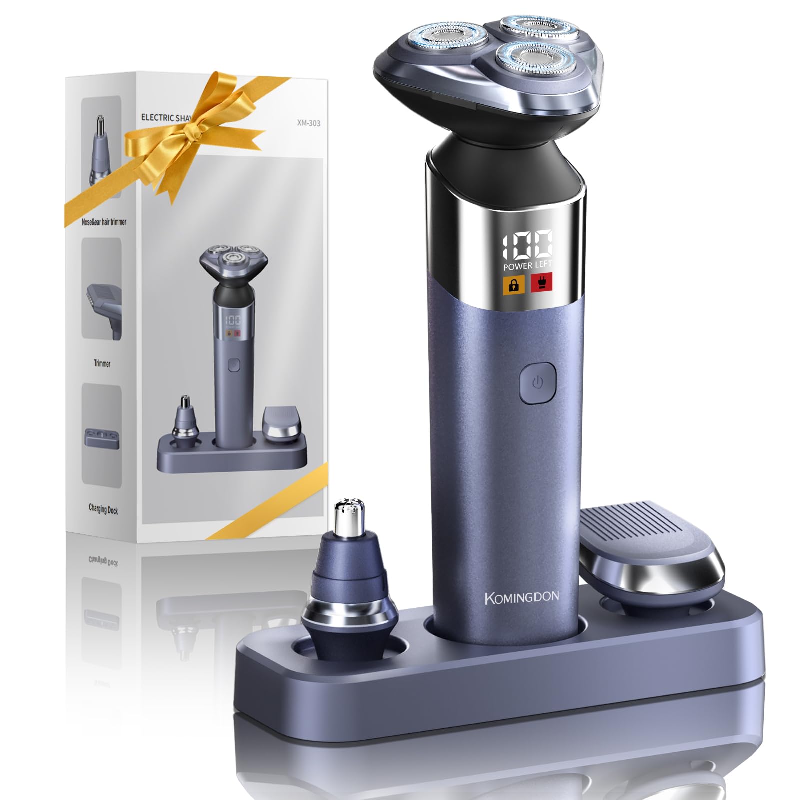 3 in 1 Electric Razor for Men,Cordless Electric Shaver,Men's Grooming kit for Beard,sideburn,Body Hair,Nose and Ear Hair,face,Waterproof,USB-C Charging,Men's Gift