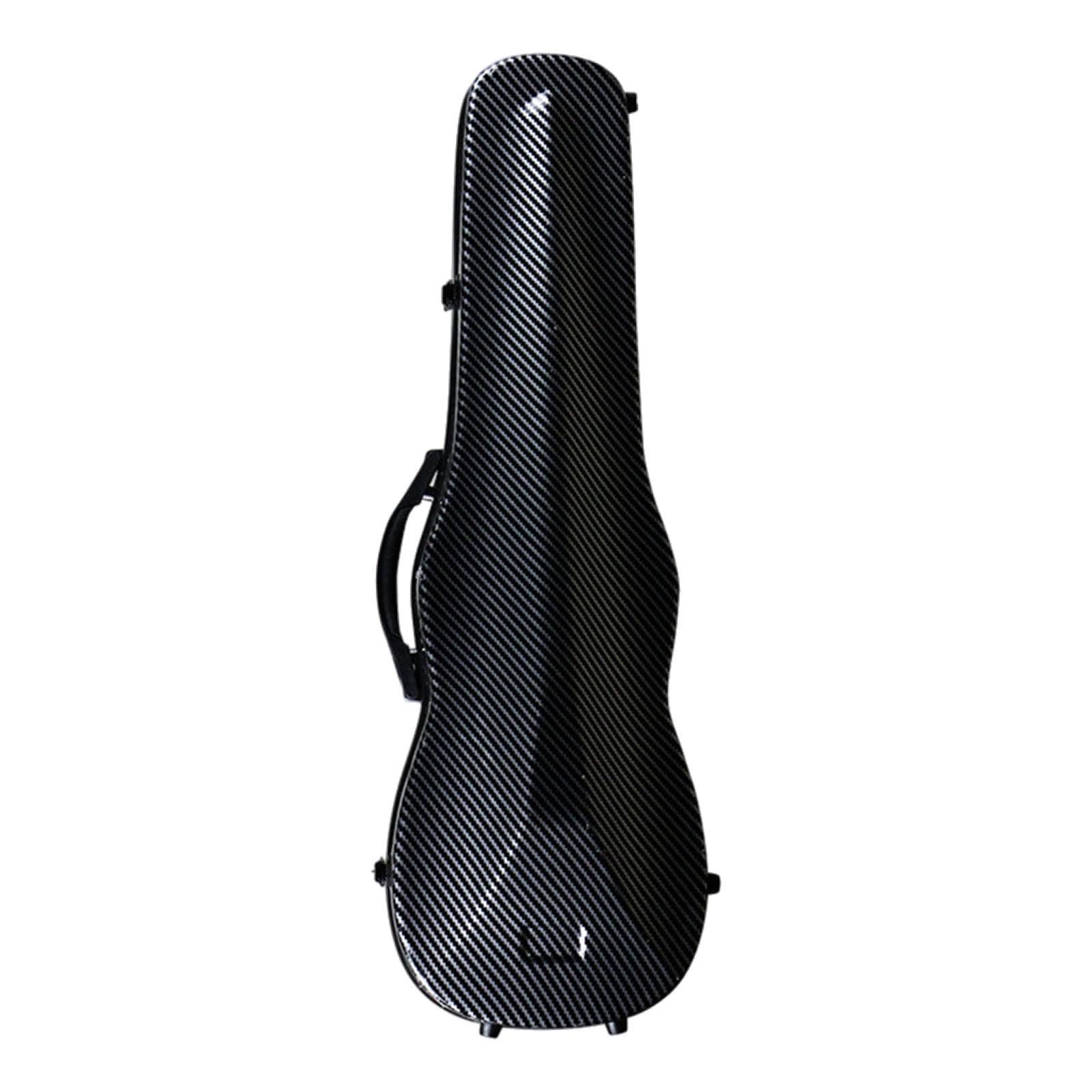 Estuche Rígido para Violín, Caja de Violín de Fibra de Carbono, Estuche Rígido Portátil Tipo Bolso para Guardar El Violín, Bolsa para Violín para Prin, negro