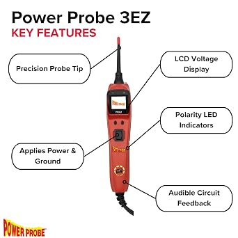 Power Probe 3EZ Circuit Tester with Diagnostic Mode (PP3EZREDCS)