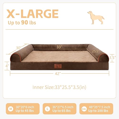 Miniatura 4 de Lazy Lush Cama para perros XL, camas para perros extra grandes, cama para perros XL, cama grande para perros con funda extraíble lavable, cama para