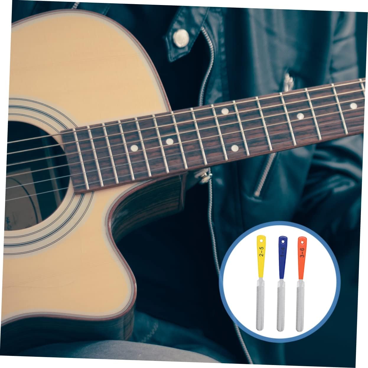 Mikinona 1 Set Guitar Nut File Instrument Modifying Luthier Tool for Ukulele Mandolin Guitar Bass Banjo String Instruments