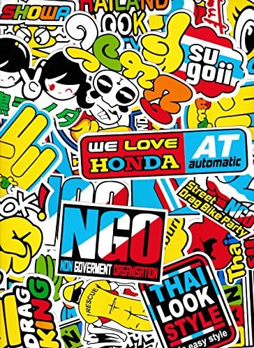 [Pack of 150] Stickers Skateboard Snowboard Vintage Vinyl Sticker Graffiti Laptop Luggage Car Bike Bicycle Decals mix Lot Fashion Cool