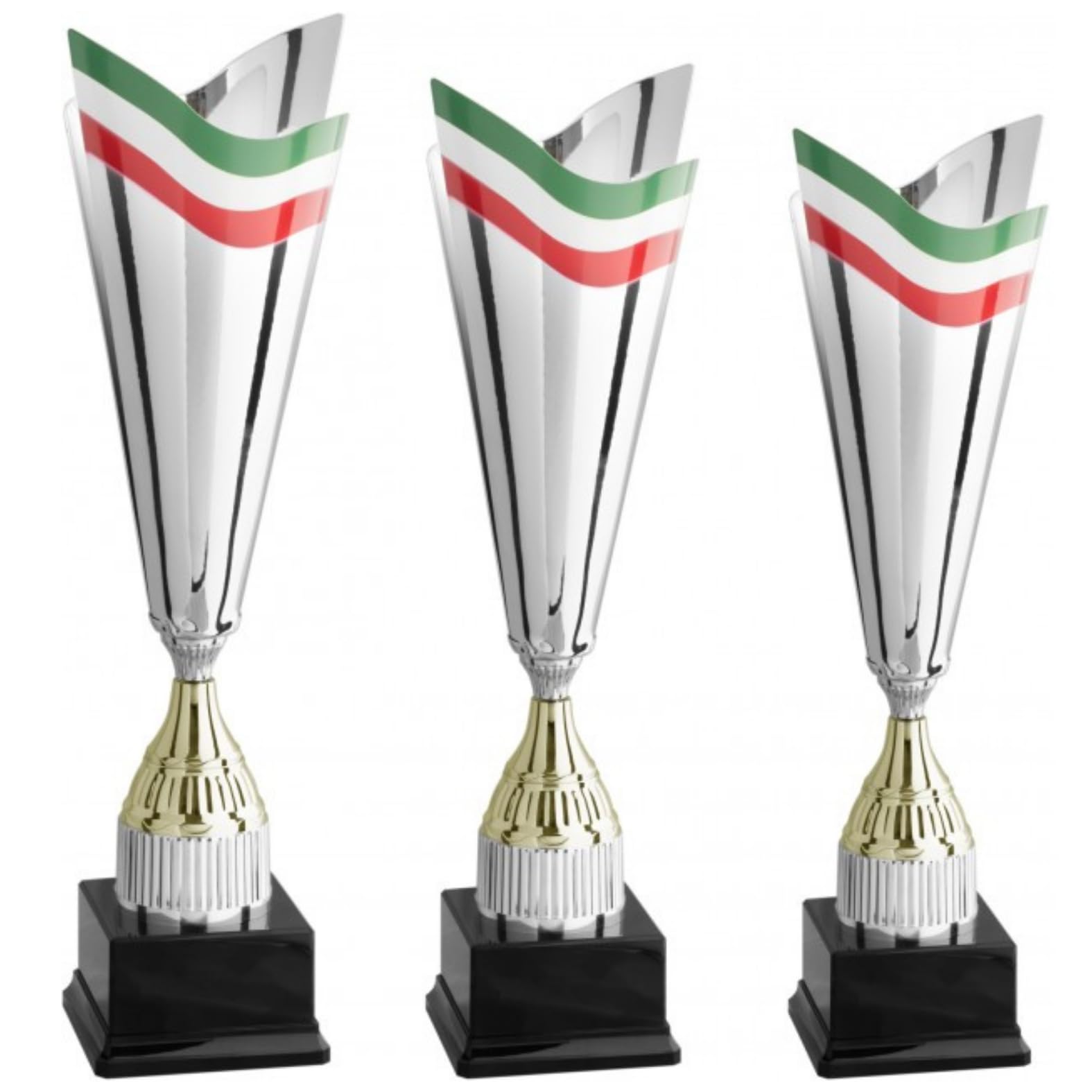 Tris e Set di Premiazioni Personalizzate, Coppa Trofeo Personalizzabile per Eventi e Fantacalcio, Calcio, Padel. Coppe e Trofei Varie Misure