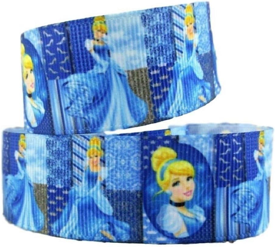 Princess Cinderella 1 Wide Repeat Ribbon Sold in Yard Lots (3 Yards)