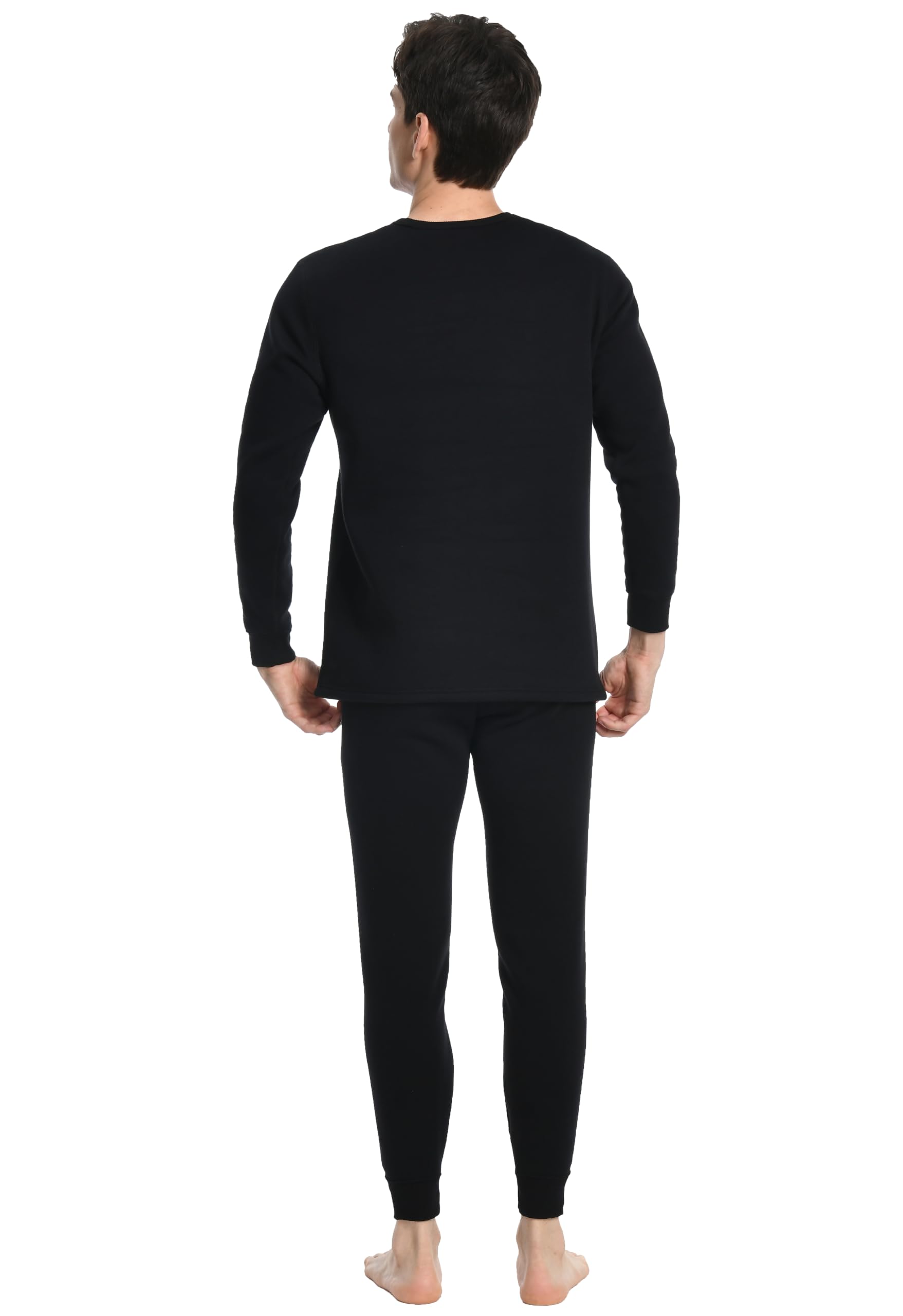 Nutria Set Intimo Termico da Uomo Spesso in Vello Interno Pesante, Biancheria Intima con Foderato in Pile, Strato di Base Invernale per Esterni Tempo Freddo Estremo Flessibile Super-Caldo U10