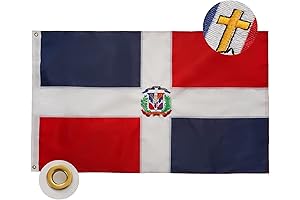 Outdoor Bradford Dominican Flag 3x5ft Embroidered Dominican Republic
