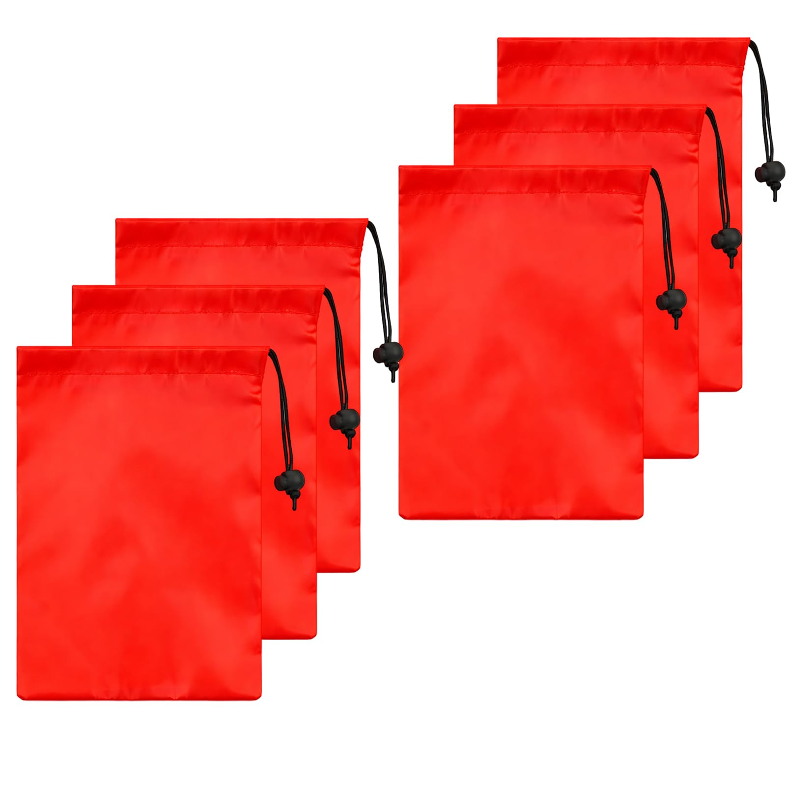 MAUDFEK 6 PCS Small Drawstring Bag, Drawstring Bags Small, Drawstring Pouch, Foldable Travel Pouch for Outdoor Gym School Yoga, Swimming, Beach Small Items Oganization(red)