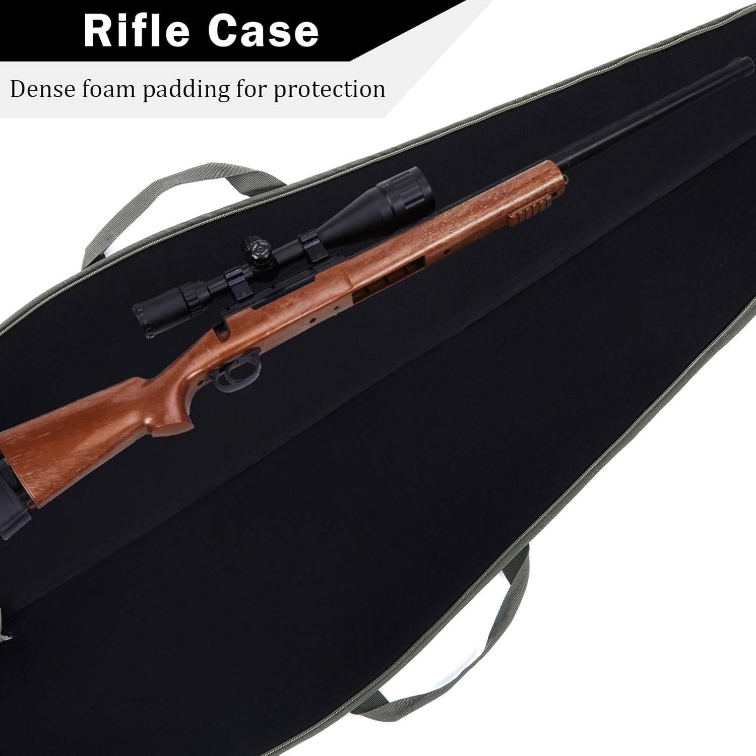 Soft Scoped Rifle Case, Tactical Gun Bag for Shotgun with Handle, Adjustable Shoulder Straps, Firearm Accessory Pocket, Available Length