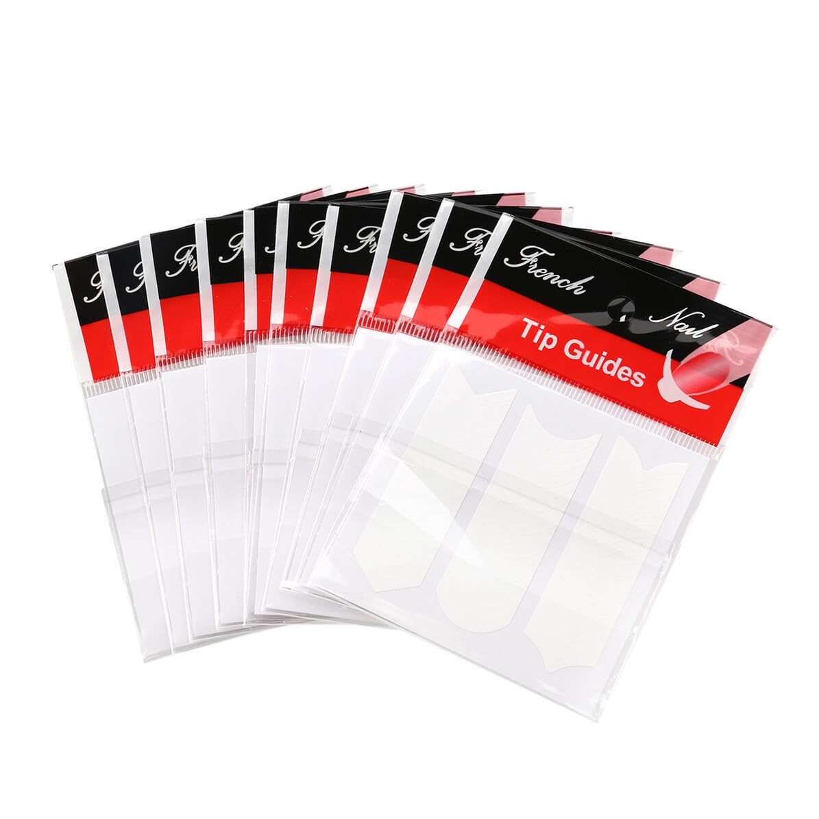 French nail tip guides autocollants pour un tracé d'ongles net et sans bavure