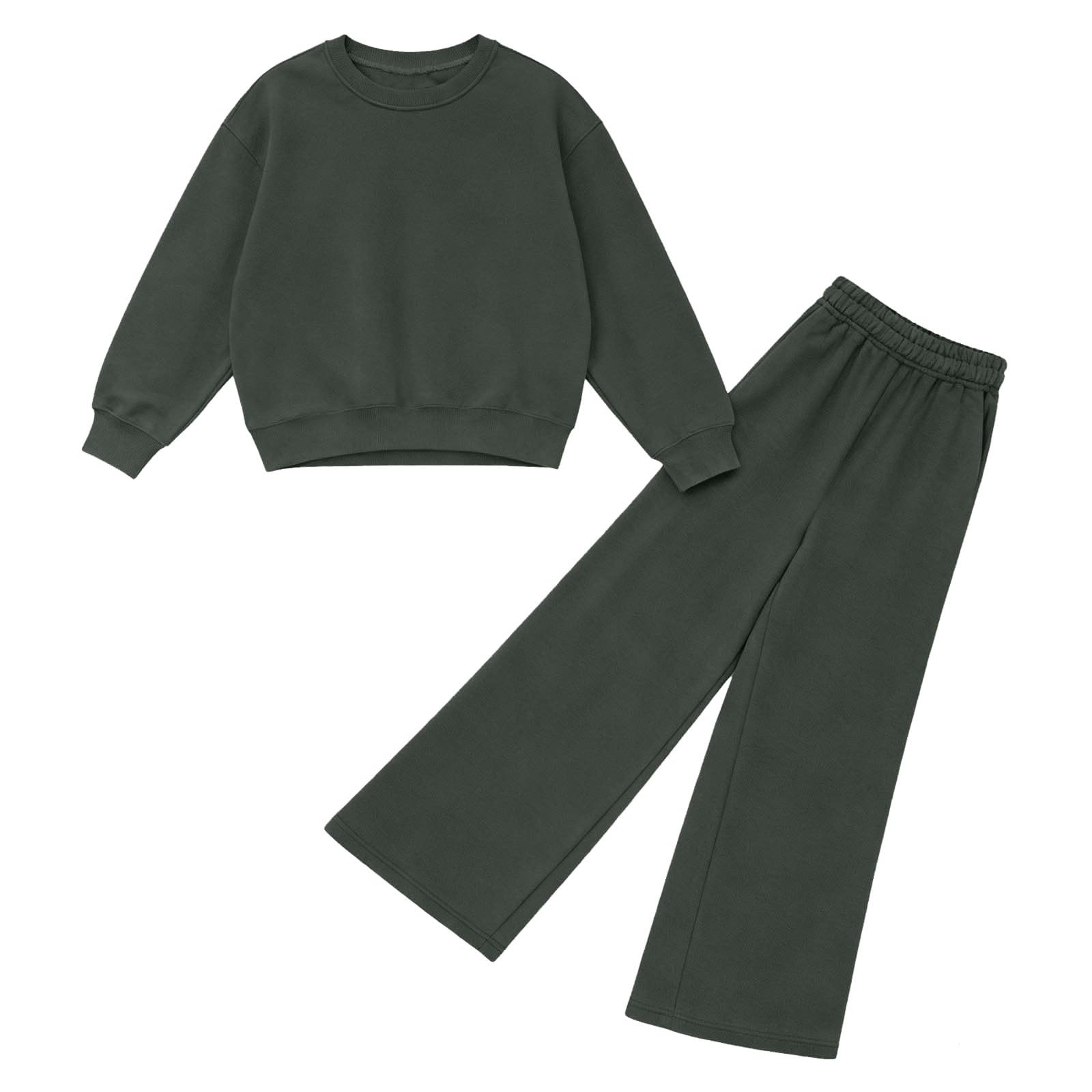 Completo Fitness Donna 2 Pezzi Completi Palestra Manica Lunga Girocollo Tuta Da Ginnastica Completo Sportiva Elegante Set Top E Pantaloni a Gamba Larga Tute Per Jogging Yoga Fitness Da Casa Autunno